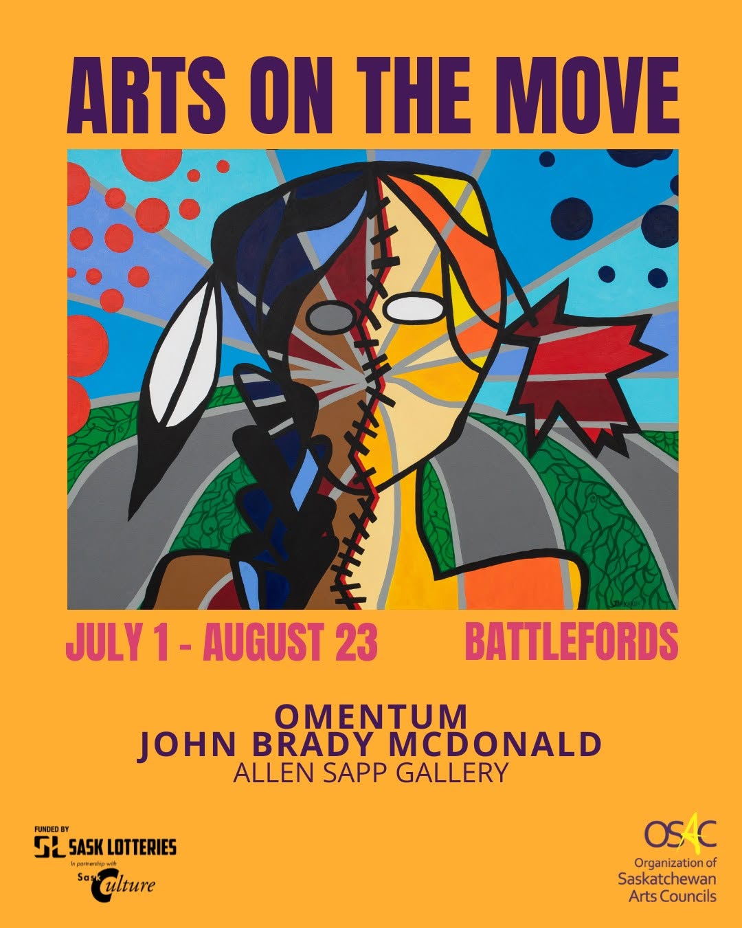 Omentum - John Brady MacDonald Indigenous Art - Woodland Style - Colourful ABstract Paintings